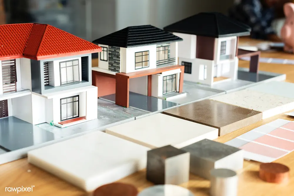 Attrappe eines Einfamilienhauses